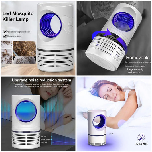New Mosquito Killer Lamp LED Mosquitoes Repellent - Electric Portable USB Powered Insect Pest Catcher Non-Toxic Killer Indoor Mosquito Trap Mute Silent